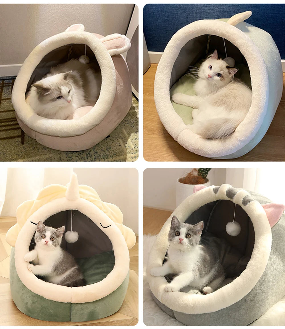 Cat Bed Cartoon Pet Bed Cave Cats Bed