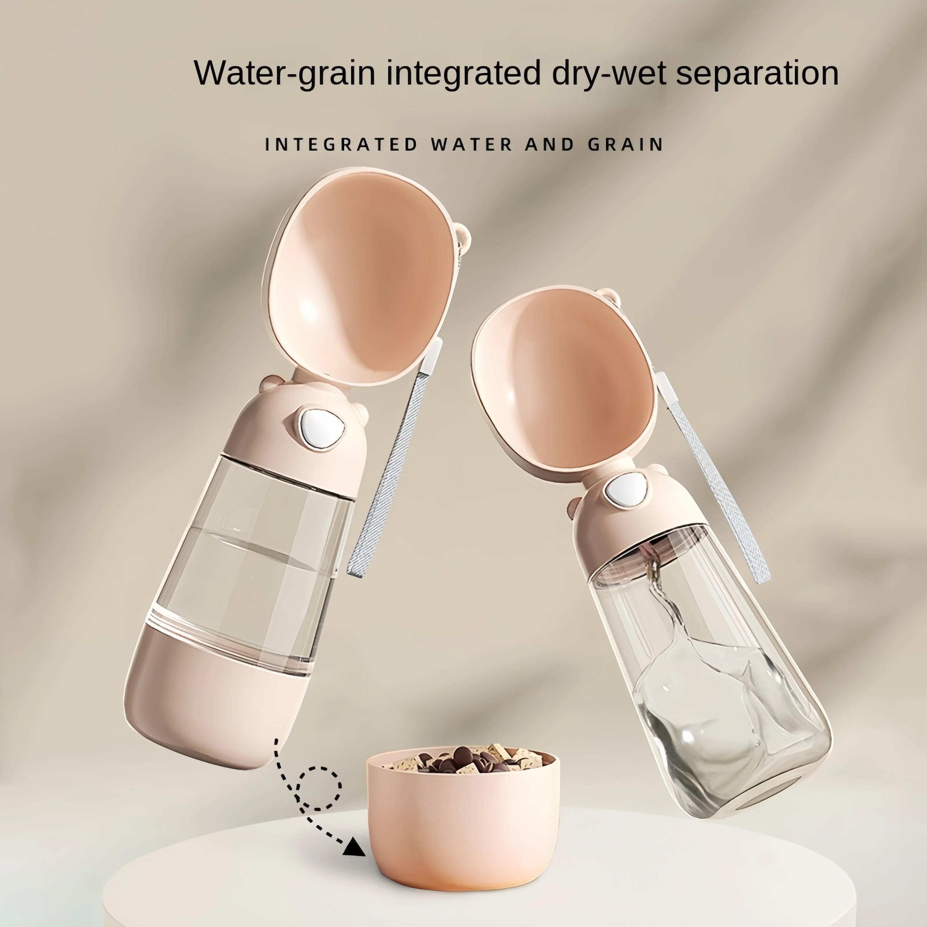 Dog Portable Water & Food Bowl Dog Cat Travel Pet Water Cup Bottle With Food Dispenser Pet Dog Supplies